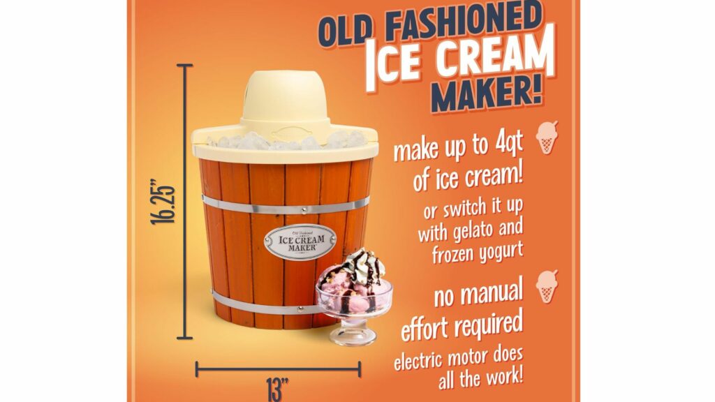 Nostalgia Electric Ice Cream Maker Review—Dimensions