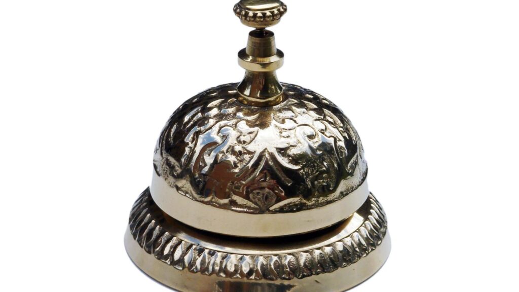 An Antique Hotel Brass Bell