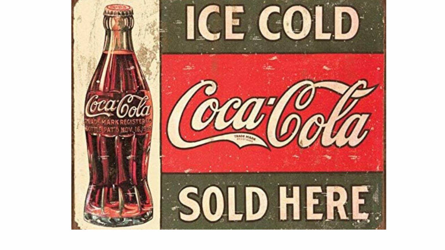 Desperate Enterprises Coca Cola 1916 Ice Cold Coke QuirkyTin Signs