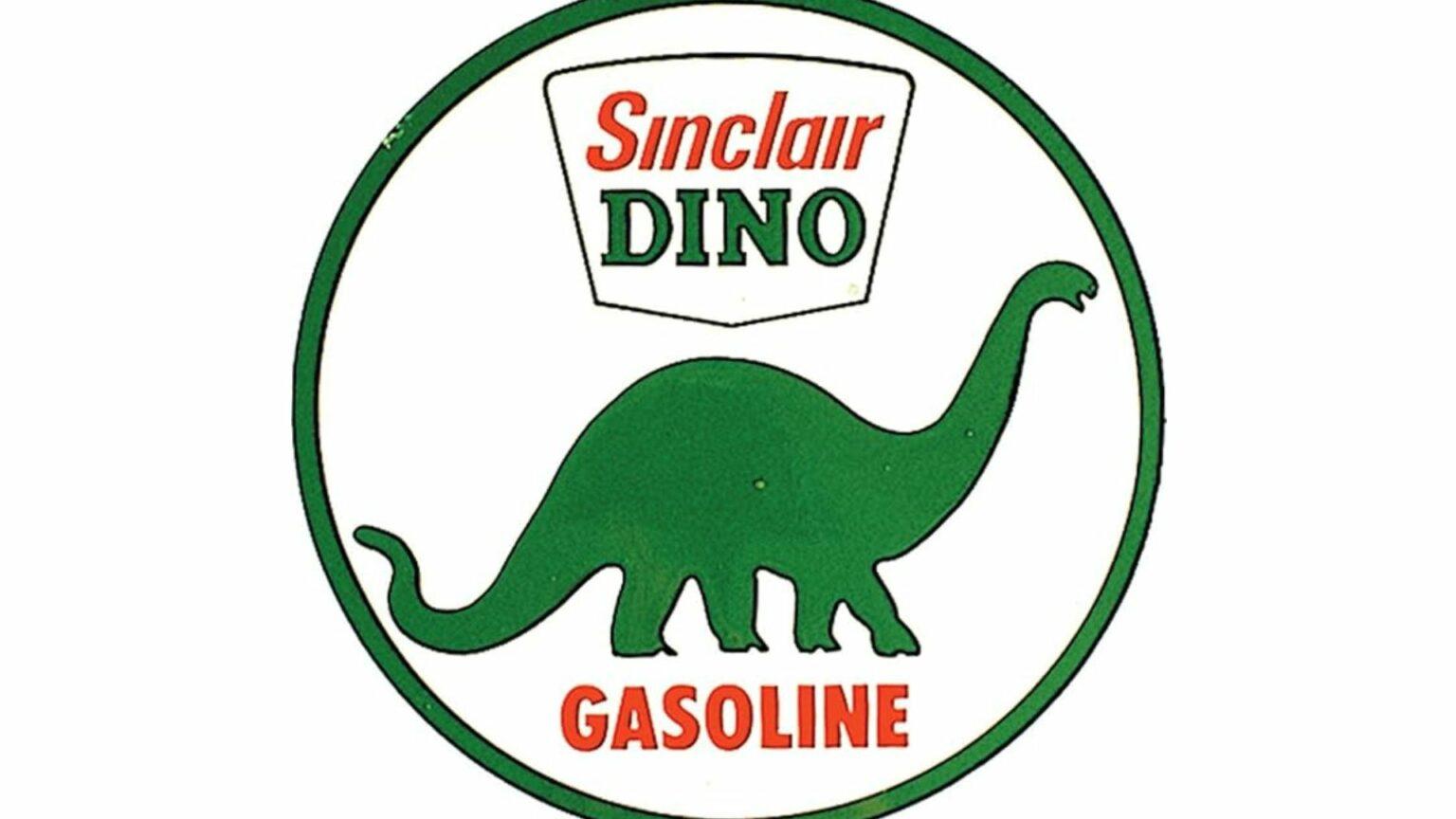 Sinclair Dinosaur Round Tin Sign Vintage Garage Sign