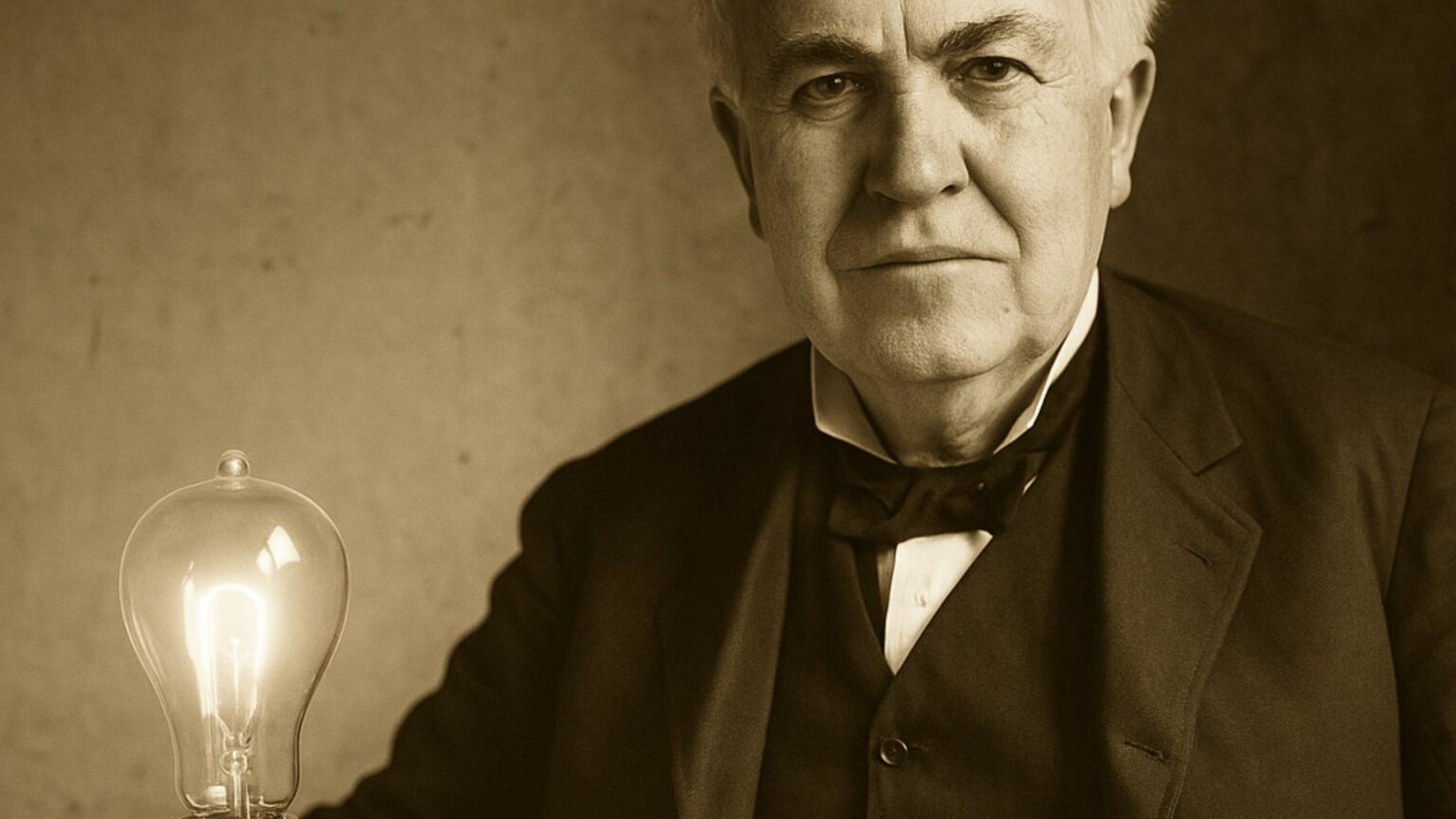 Thomas Edison With 1st Light