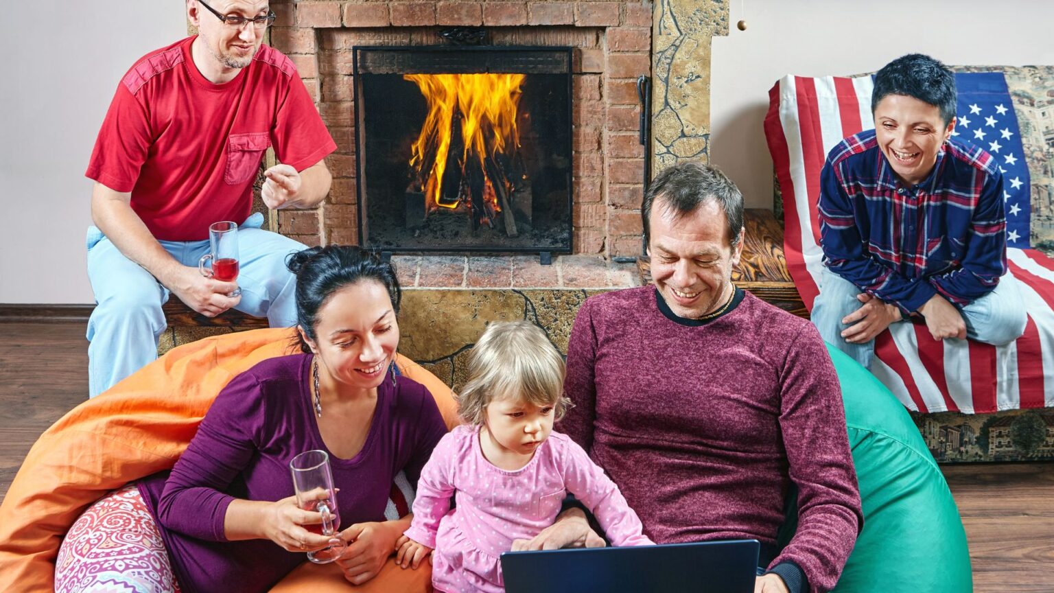 1960s Family Gathered In A Cozy Living Room: Nostalgia Myths Debunked