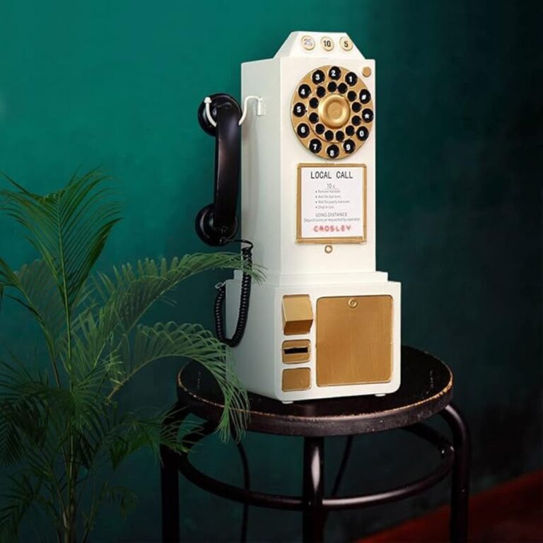 Rotary Dial Landline Phone Model Vintage Classic Phone Props Retro Wall Mounted Crafts Ornaments Cafe Bar Window Booth Decoration