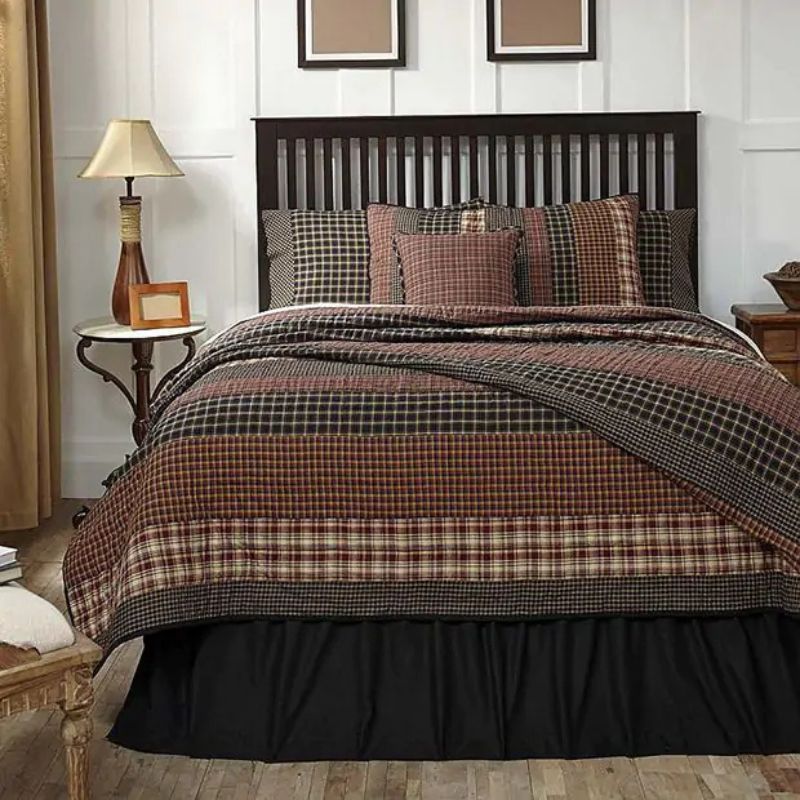 Hand-Stitched Rustic Patchwork Quilt