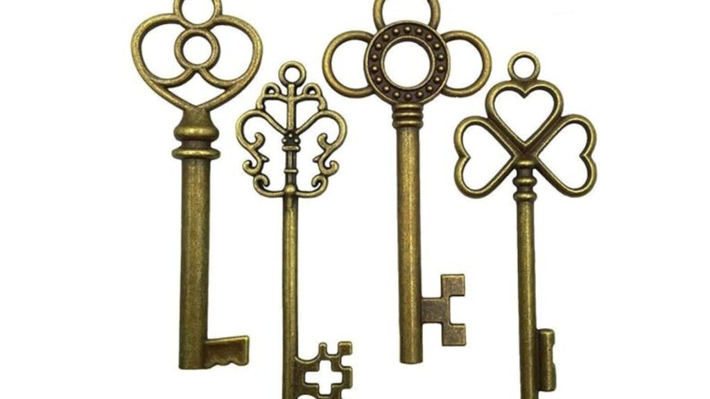 BALABALA 40PCS Antique Vintage Skeleton Key Charm Steampunk for Crafts