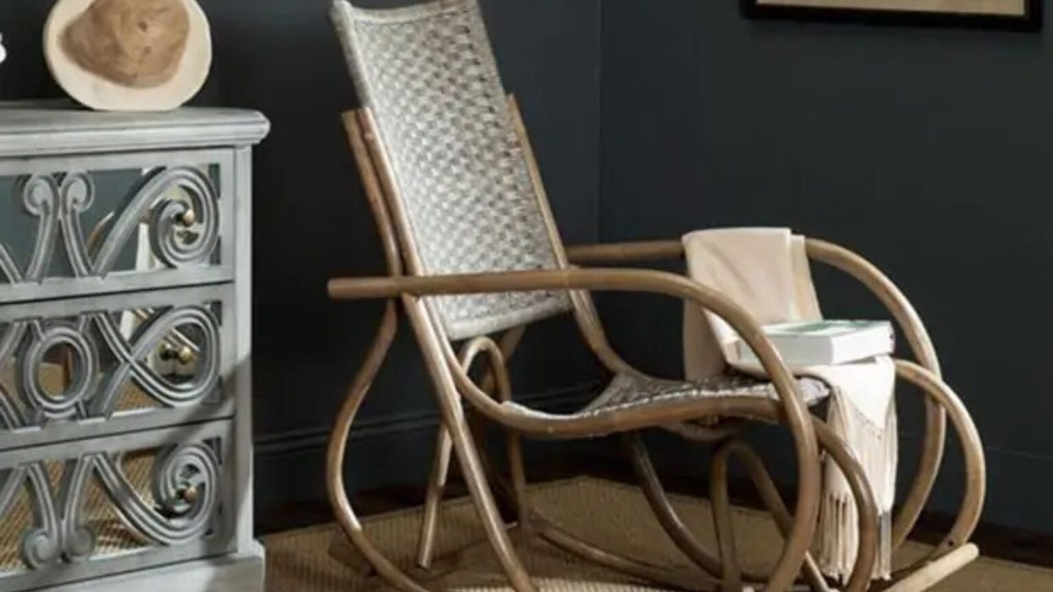 Heritage & Home Holiday Gifts Woven Rattan Rocking Chair