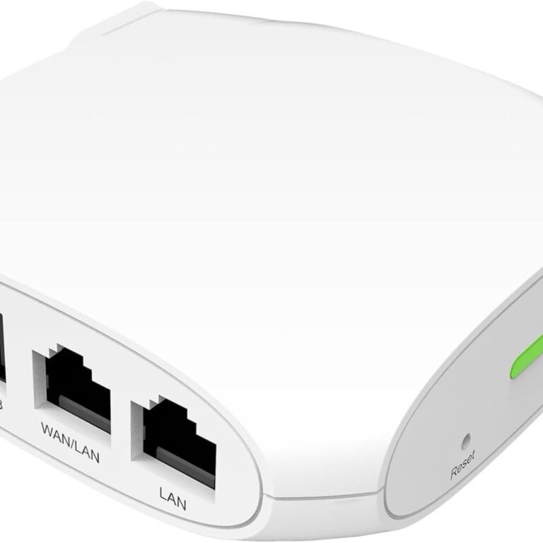 FLYINGVOICE FTA1101, Analog Telephone Adapter - Foldable & Detachable US Plug, Work as Travel Wi-Fi Router