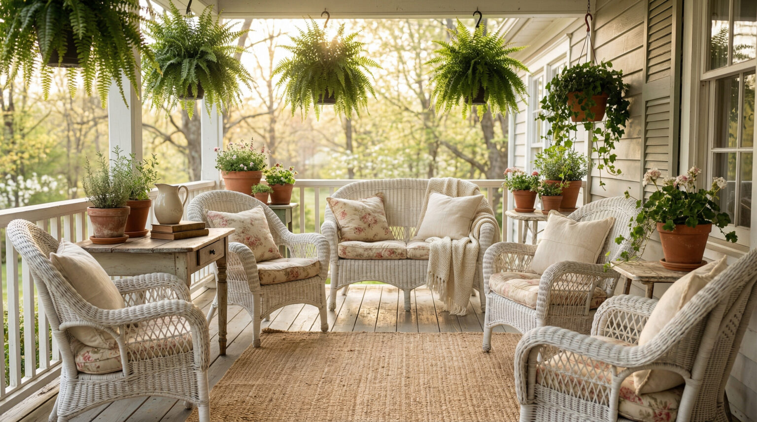 Wicker Furniture, Vintage Porch Style
