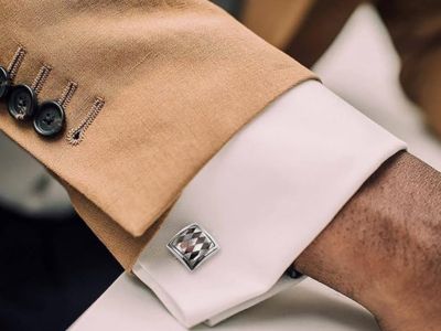 Cufflinks for Men Gift Box Packing, Handmade Classic Mother of Pearl Silver