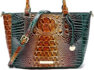 Vintage leather crocodile satchel inspired by the timeless handbags that made women love department stores.