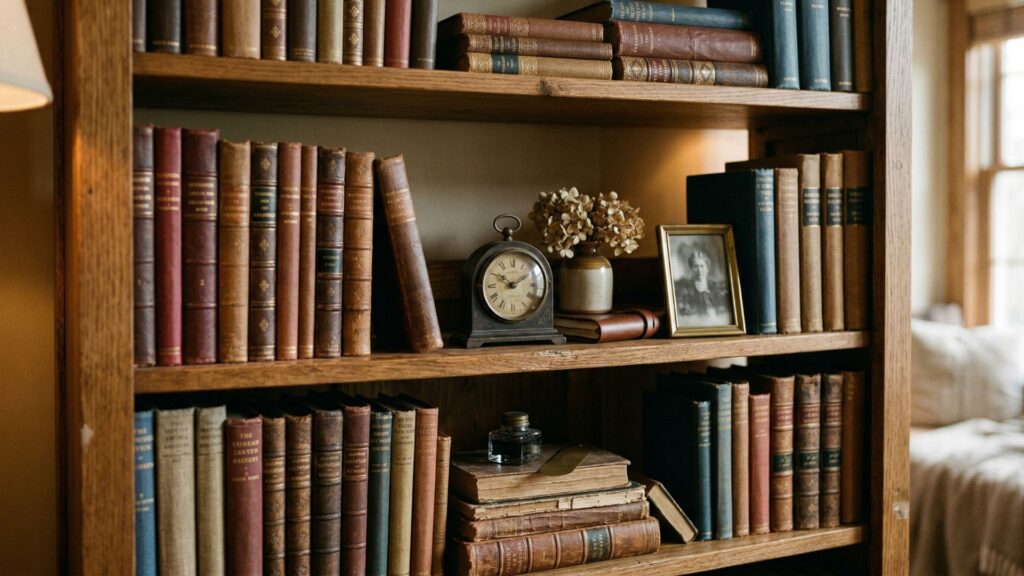 Antique Bookshelf Styling Ideas