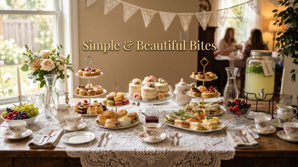 Simple & Beautiful Bites With Vintage Bridal Shower Ideas