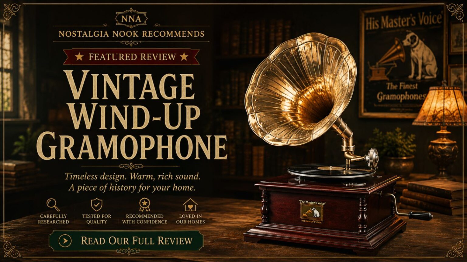 Vintage Wind-Up Gramophone