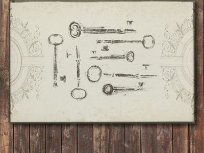 Decorative iron skeleton keys with vintage farmhouse styling