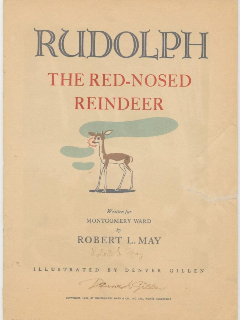 Original 1939 Montgomery Ward Rudolph the Red-Nosed Reindeer Christmas booklet cover