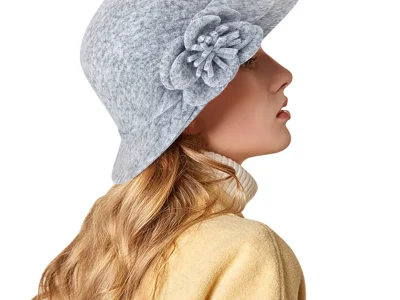 Winter Cloche Bucket Hat for Women: Wool, Elegant Dress, 1920s Vintage Fedora