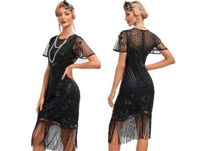 1920s Flapper Dresses for Women Great Gatsby Dresses Sequin Fringed Roaring 20s Cocktail Dress