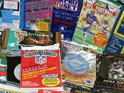 300 Vintage NFL Football Cards in Old Sealed Wax Packs - Perfect for New Collectors