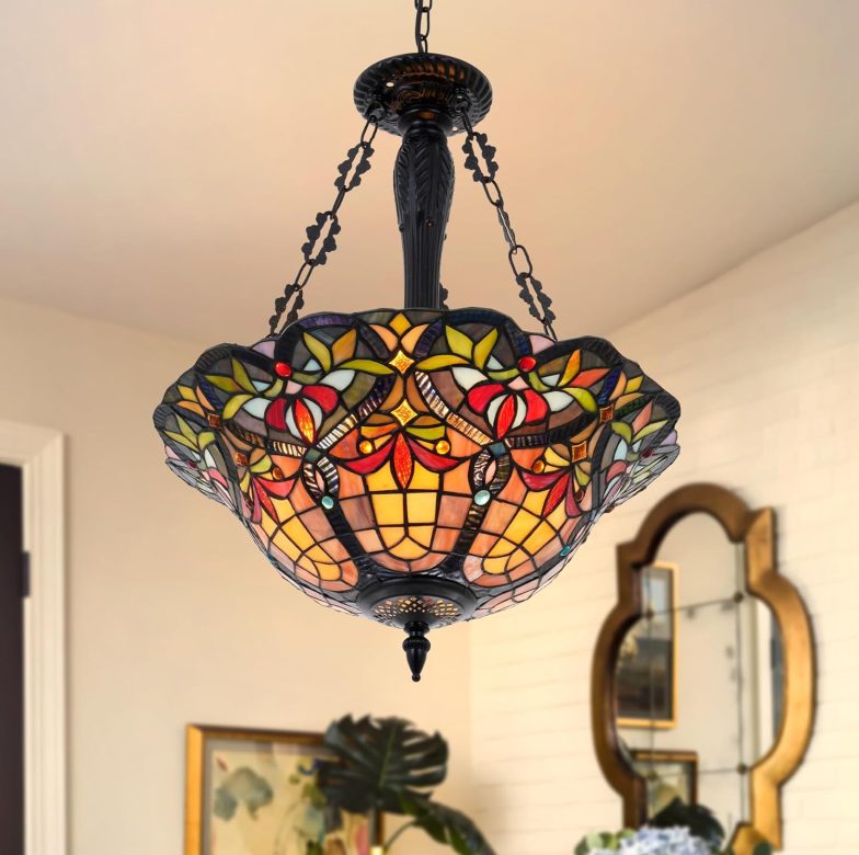 Tiffany Pendant Light Fixture 3-Lights