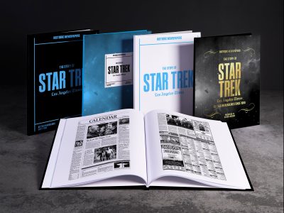 Star Trek history book featuring original Los Angeles Times newspaper coverage