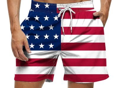 Aobny Plus Size Swimsuit for Men Men's Swimwear Bottoms Patriotic Trunks Shorts Vintage Bathing Suits for Men