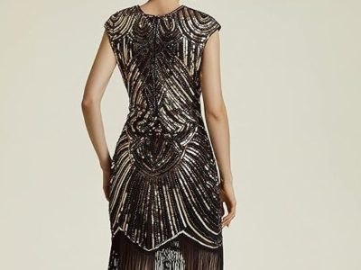 BABEYOND Women's Flapper Dresses 1920s Beaded Fringed Great Gatsby Dress