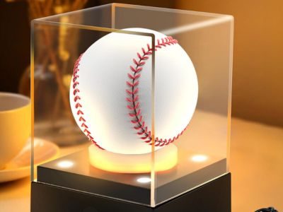 Baseball Display Case with LED Light & UV Protection – High Transparency Acrylic Cube Holder Baseball Display Case with LED Light & UV Protection – High Transparency Acrylic Cube Holder