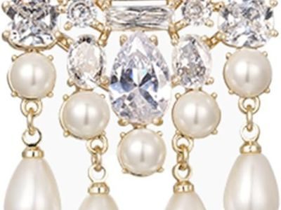 Brooches for Women Pearl Crown Pins- Elegant Ccrystal Rhinestone Brooch Jewelry