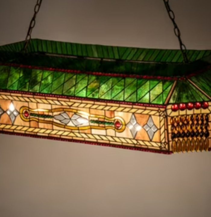 Capulina Tiffany Pool Table Light Chandelier 3-Light Cozy Farmhouse Look