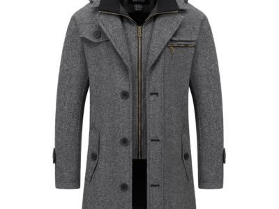 Chrisuno Men’s Wool Jacket Men’s Trench Rain Coats Dress Pea Coat Men Blend Single Breasted Notch Lapel Classic Top Peacoat Dark Grey Chrisuno Men's Wool Jacket Men's Trench Rain Coats Dress Pea Coat Men Blend Single Breasted Notch Lapel Classic Top Peacoat Dark Grey