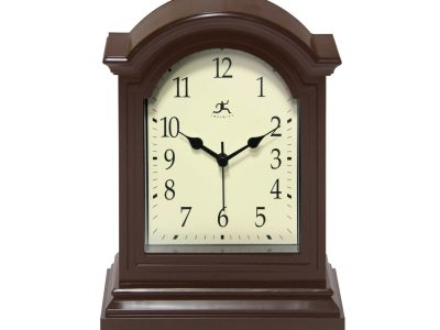 Classic Brown Antique Grandfather Tabletop Traditional Analog Display Clock