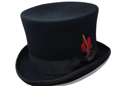 Different Touch Men 100% Wool Felt Top Hats Victorian Style Mad Hatter Tall