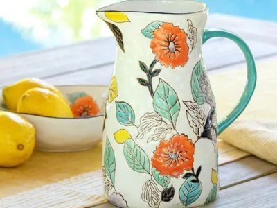 Floral Garden Stoneware Pitcher