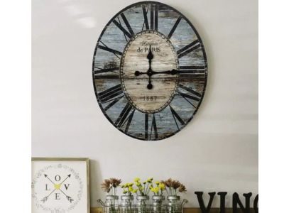 HUGE Oval Wall Clock-24.5 x 29 H