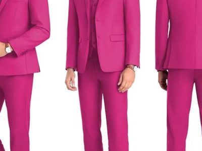 High-End Suits Men Suit Groomsmen Suit Orange Slim Fit 3-Piece Suit