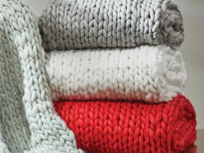 Knitted Throw Blanket Knitted Throw Blanket