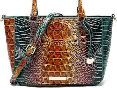 Vintage leather crocodile satchel inspired by the timeless handbags that made women love department stores.