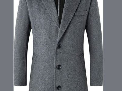 Lisskolo Men’s Wool Blend Overcoat with Detachable Hooded Trench Coat Hip Length Lisskolo Men's Wool Blend Overcoat with Detachable Hooded Trench Coat Hip Length