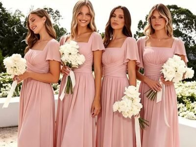 Matching Bridesmaids' Dresses