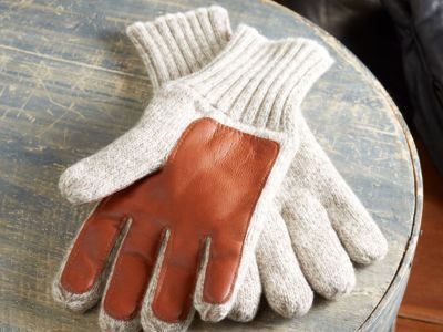 Men’s Frost Fighter Wool Ragg Gloves With Leather Palms Men's Frost Fighter Wool Ragg Gloves With Leather Palms