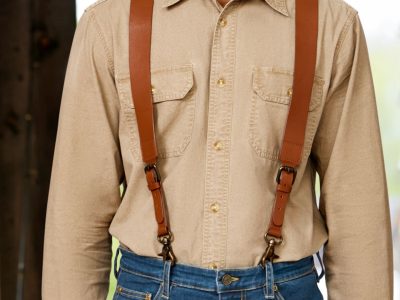 Men's Leather Suspenders, In Regular and Tall Sizes