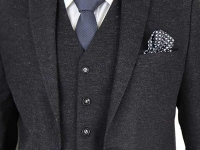 Men's Wool Tweed Suit 3-Piece Authentic 1920s Tailored Fit Classic