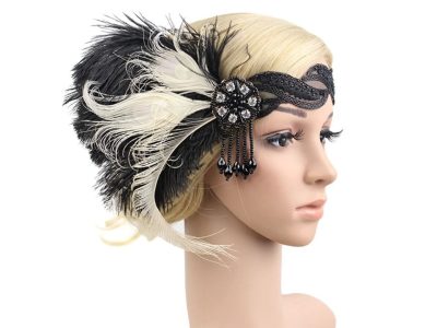 Mifelio Headbands for Women Headpiece Great Flapper Headband Vintage 1920S Headdress