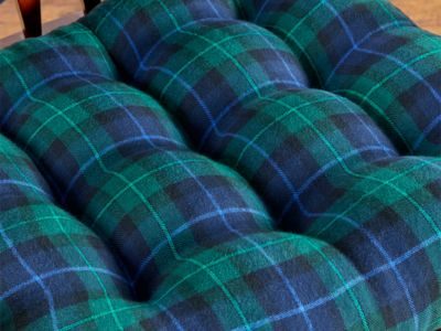 Never-Flatten Tartan Flannel Rocking Chair Cushion, In 2 Sizes