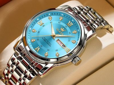 OLEVS Watches for Men Classic Business Dress Analog Quartz Stainless Steel Waterproof Luminous Date Diamond Mens Wrist Watches Relojes De Hombre,GoldBlueBlack Dial OLEVS Watches for Men Classic Business Dress Analog Quartz Stainless Steel Waterproof Luminous Date Diamond Mens Wrist Watches Relojes De Hombre,GoldBlueBlack Dial
