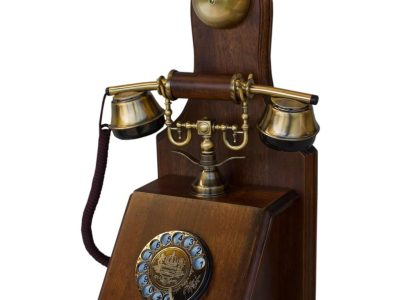 Opis 1921 Cable D: The Wooden Vintage Wall Phone for Landline, with a Rotary Dial and Corded Wall Mount Design, an Antique Phone for Any Space