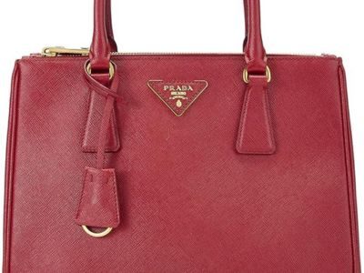 Prada Pre-loved Red Saffiano Galleria Tote, Small, Red