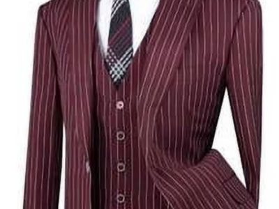 Put this gangster stripe suit on and you will be sure to get noticed wherever you go