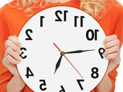 USAMERICASHOP Reverse Clock Backward-Moving Wall