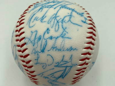 Vintage 1986 New York Mets World Series Champs Team Signed Baseball JSA COA